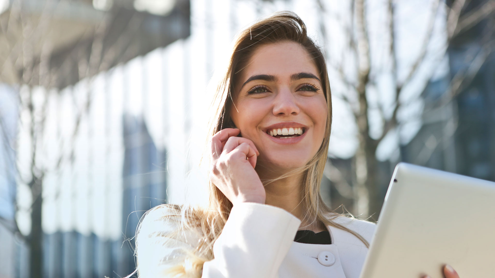 Image of a young professional on the phone